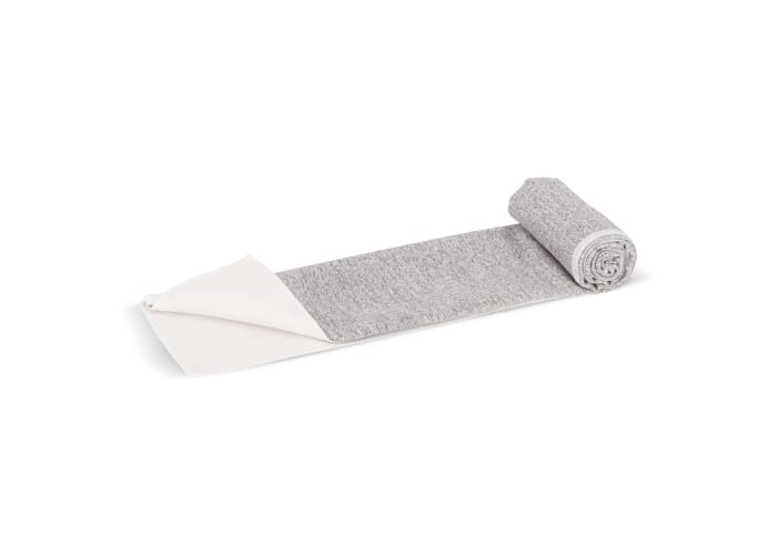 Serviette personnalisée rPET à séchage rapide pour sublimation Blanc et Gris